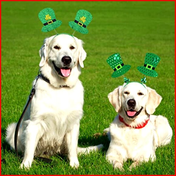 St Patrick\'s Day Headband Set of 9 Shamrock Clover Hair Accessories